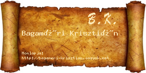 Bagaméri Krisztián névjegykártya