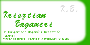 krisztian bagameri business card